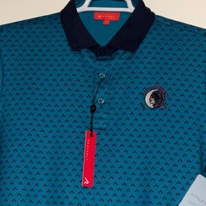 REDVANLY GOLF PERFORMANCE SHANNOPIN COUNTRY CLUB 1920 LOGO HUME POLO SHIRT L NWT